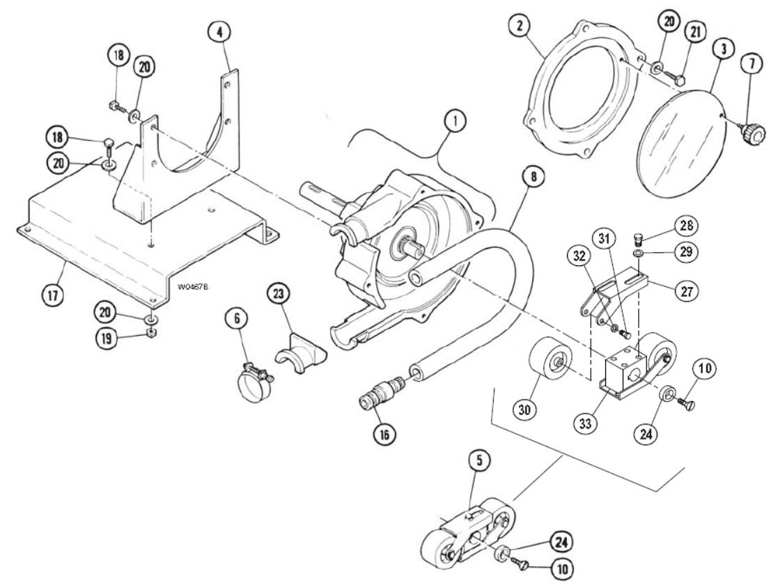 Vector 2004 peristaltic pump exploded parts diagram W0467B