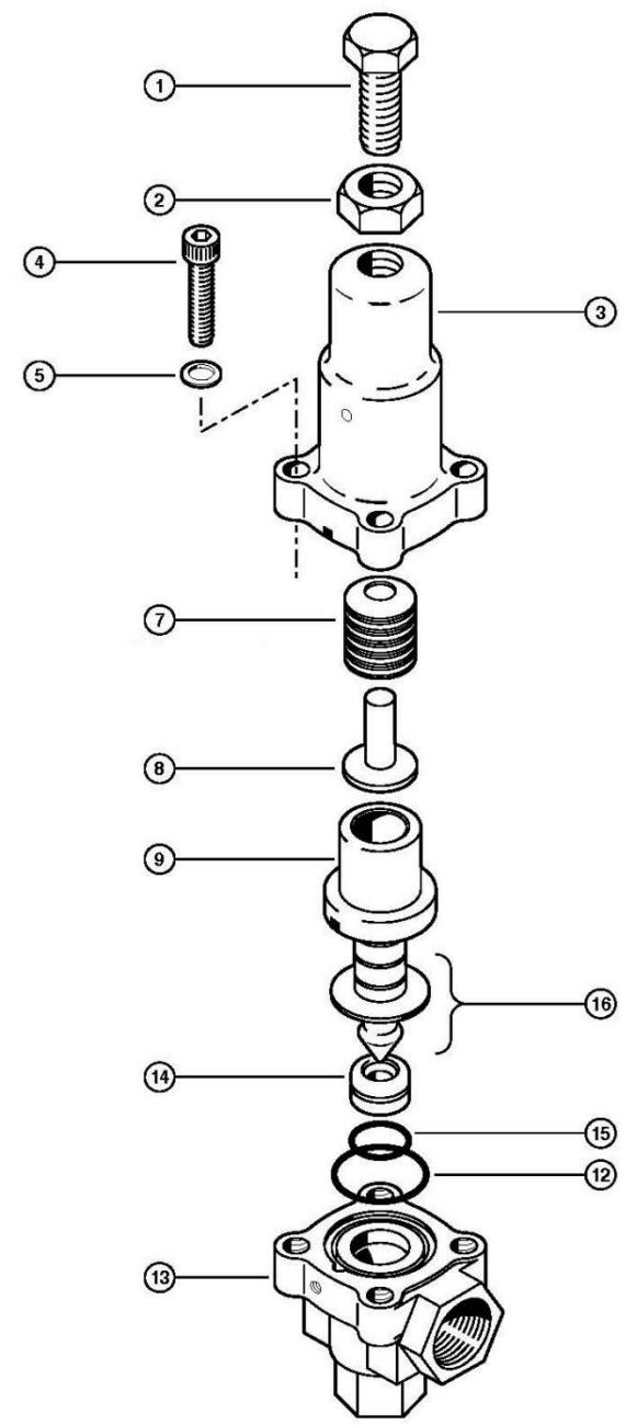 Wanner Engineering C63 pressure regulating valve components