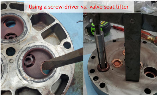 How to remove hydra-cell valve seats